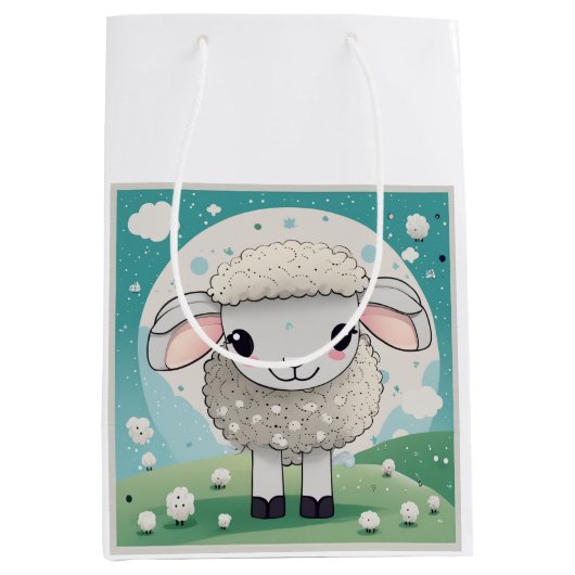Schaap schattig medium cadeauzakje (Voorkant)