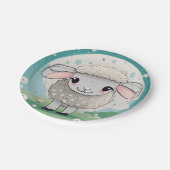 Schaap schattig papieren bordje (Gekanteld)