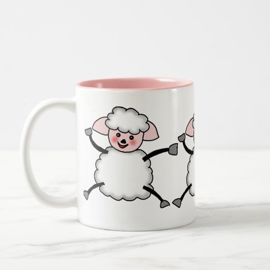 schaap tweekleurige koffiemok (Links)