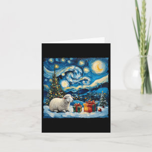 Schaap Van Gogh Style Sterrennacht Kerstwinter Kaart