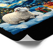 Schaap Van Gogh Style Sterrennacht Kerstwinter Poster (Hoek)