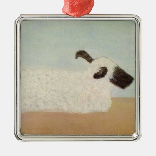 Schaap (van Milton Avery) Keramische versiering Metalen Ornament (Voorkant)