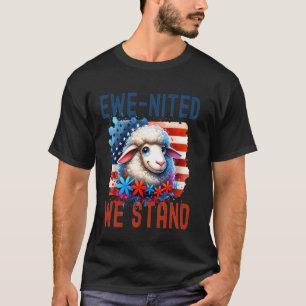 Schaap-vereend Staan Wij Patriottische Schapen 4 J T-shirt