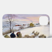 Schaap voeren in de winter Case-Mate iPhone case (Achterkant (horizontaal))