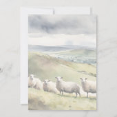 Schaap Watercolor Uitnodiging (Achterkant)