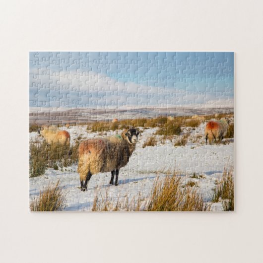 Schaap Winter Scene Legpuzzel (Horizontaal)