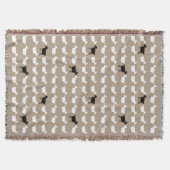 Schaap wit met zwart schaap leuk patroon gooien deken (Voorkant)