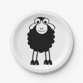 Schaap, witte of zwarte schapen. Dromen of slapen Papieren Bordje (Voorkant)