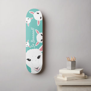 Schaap Zo Slecht Turquoise Dier Puns Illustratie Persoonlijk Skateboard