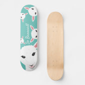Schaap Zo Slecht Turquoise Dier Puns Illustratie Persoonlijk Skateboard (Voorkant)