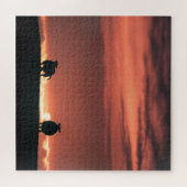 Schaap Zonsondergang Natuur Foto Legpuzzel (Horizontaal)