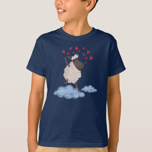 Schaapachtig verliefd t-shirt (Voorkant)