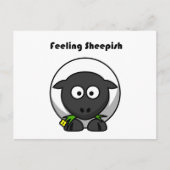Schaapachtig voelen Schattige verlegen Schaap Grap Briefkaart (Voorkant)