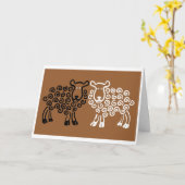 Schaapachtige blik kaart (Gele Bloem)