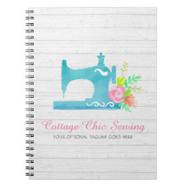 Schaapachtige Cottage Chic Naaimachine Rustiek Hou Notitieboek