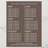 Schaapboerderij, boer & slager reclamefolder flyer (Achterkant)