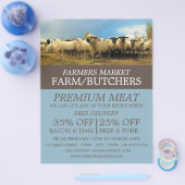 Schaapboerderij, boer & slager reclamefolder flyer (Enkel)