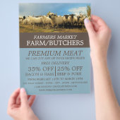 Schaapboerderij, boer & slager reclamefolder flyer (Hand)