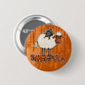 schaapherrie ronde button 5,7 cm (Voorkant /achterkant)