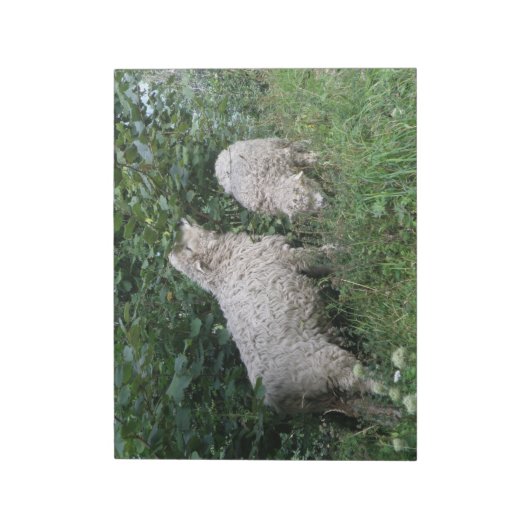 Schaapje dat bladeren eet Notitieblok (Linkerzijde)