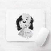 Schaapje getekende illustratie muismat (Met muis)