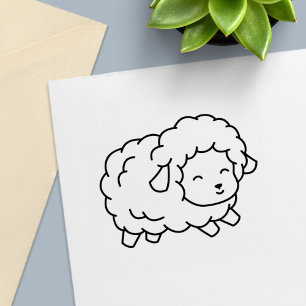 Schaapje kleur me  zelfinktende stempel