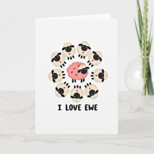 Schaapjes Liefde Ooien Puns Kaart