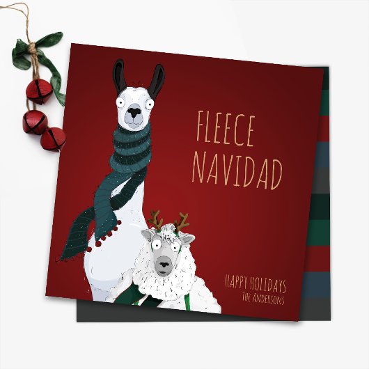 “Schaapjes Navidad” Feestelijk Grappig Chic Puntig Feestdagenkaart