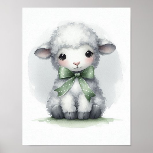 Schaapjes Nursery Muurkunst Poster (Voorkant)