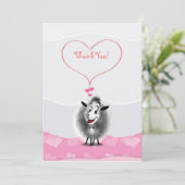 Schaapjes papierkunst Mooie Bedankkaart (Staand voorkant)