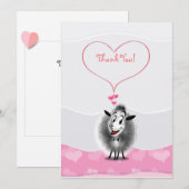 Schaapjes papierkunst Mooie Bedankkaart (Voorkant / Achterkant)