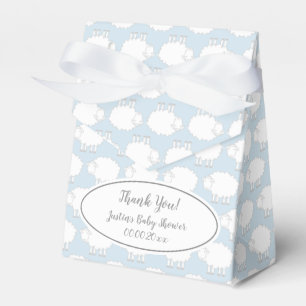 Schaapjes patroon cadeau dozen voor babyshower fee bedankdoosjes