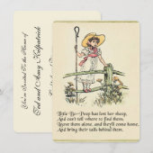 Schaapjes tellen: Klassieke Kate Greenaway Nursery Kaart (Voorkant / Achterkant)