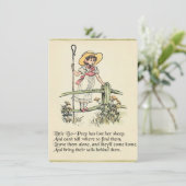 Schaapjes tellen: Klassieke Kate Greenaway Nursery Kaart (Staand voorkant)