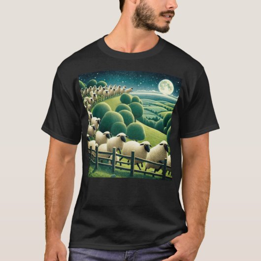 Schaapjes Tellen T-shirt (Voorkant)