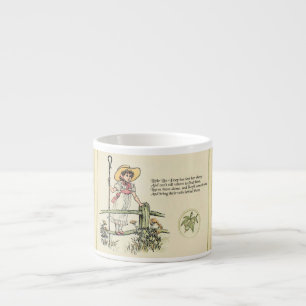 Schaapjes verloren: Klassieke Kate Greenaway Rijmp Espresso Kop