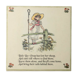Schaapjes verloren: Klassieke Kate Greenaway Rijmp Tegeltje