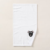 Schaapontwerp met monogram bad handdoek (Handdoek)