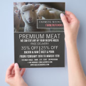 Schaapportret, boer & slager reclame flyer (Hand)