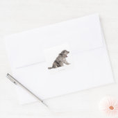 Schaappuppy van de Pyreneeën (4 weken) Vierkante Sticker (Envelop)