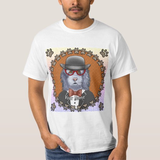 Schaapshond Bril T-shirt (Voorkant)