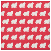 Schaapshond Silhouet Huisdier Rood Stof (Swatch)