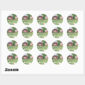 Schaapskoog Landschap Ronde Sticker (Vel)