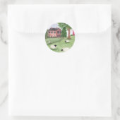Schaapskoog Landschap Ronde Sticker (Tas)