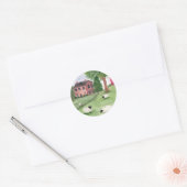 Schaapskoog Landschap Ronde Sticker (Envelop)