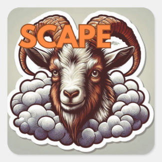schaapskooi vierkante sticker