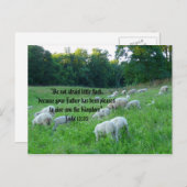 Schaapskudde met psalm feestdagenkaart (Voorkant / Achterkant)