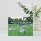 Schaapskudde / Pasen met Bijbelse Psalm Feestdagenkaart (Staand voorkant)