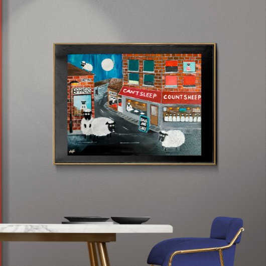 Schaapstad schilderij van Alfred Fox Canvas Afdruk