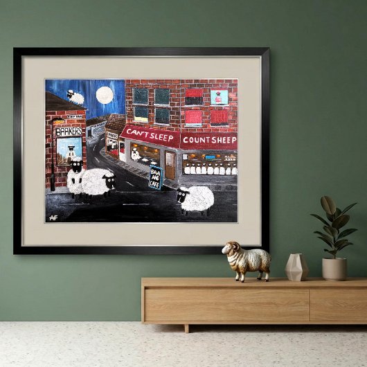 Schaapstad Schilderij van Alfred Fox Poster